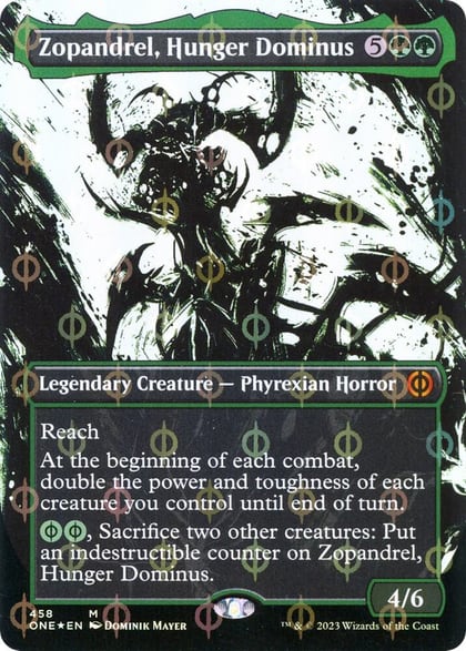 Zopandrel, Hunger Dominus (Showcase) (Step-and-Compleat Foil), Phyrexia: All Will Be One 458