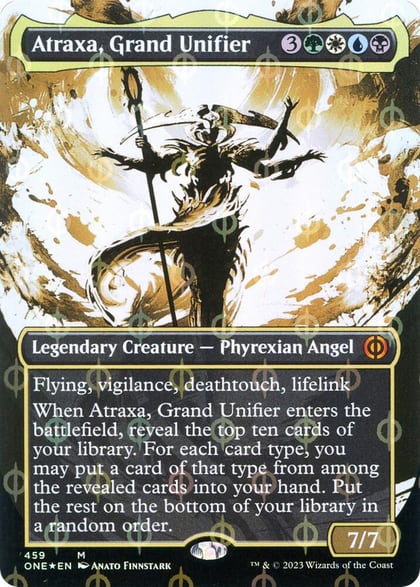Atraxa, Grand Unifier (Showcase) (Step-and-Compleat Foil), Phyrexia: All Will Be One 459