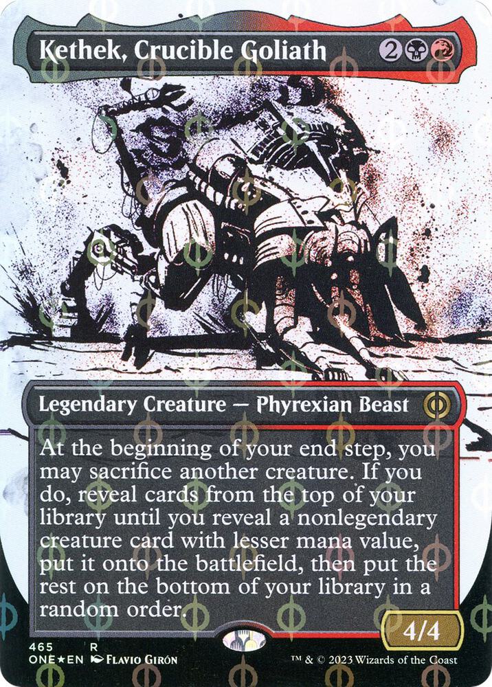 Kethek, Crucible Goliath (Showcase) (Step-and-Compleat Foil), Phyrexia: All Will Be One 465