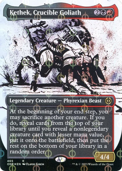 Kethek, Crucible Goliath (Showcase) (Step-and-Compleat Foil), Phyrexia: All Will Be One 465
