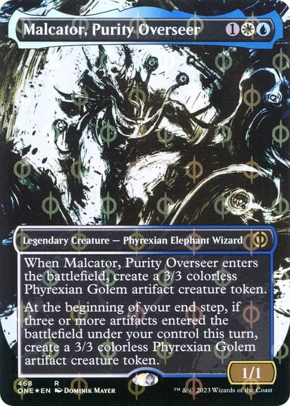 Malcator, Purity Overseer (Showcase) (Step-and-Compleat Foil), Phyrexia: All Will Be One 468