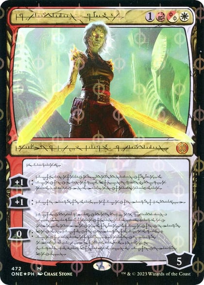 Nahiri, the Unforgiving (Phyrexian) (Step-and-Compleat Foil), Phyrexia: All Will Be One 472