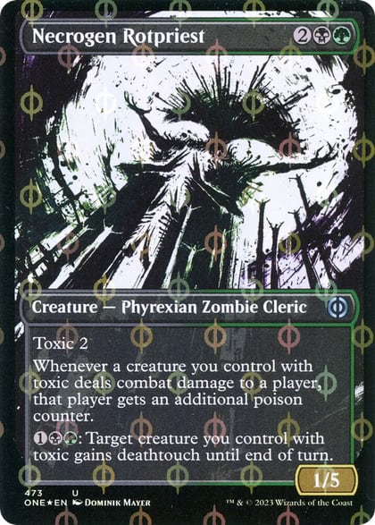 Necrogen Rotpriest (Showcase) (Step-and-Compleat Foil), Phyrexia: All Will Be One 473