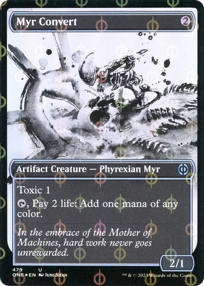 Myr Convert (Showcase) (Step-and-Compleat Foil), Phyrexia: All Will Be One 479