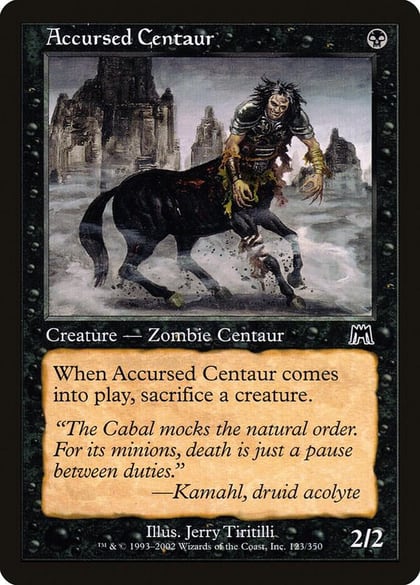 Accursed Centaur, Onslaught 123