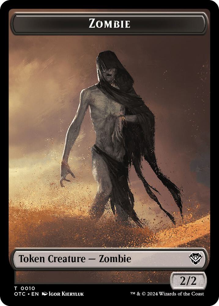 Zombie // Ox Double-Sided Token, Commander: Outlaws of Thunder Junction 10 // 3