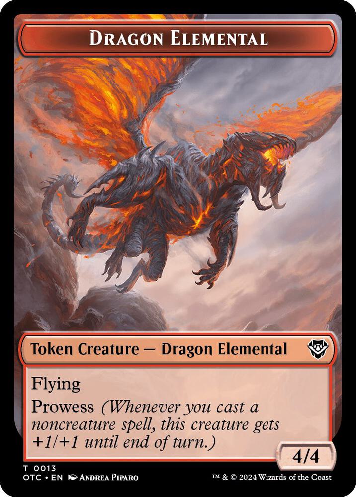 Dragon Elemental // Treasure Double-Sided Token, Commander: Outlaws of Thunder Junction 13 // 18