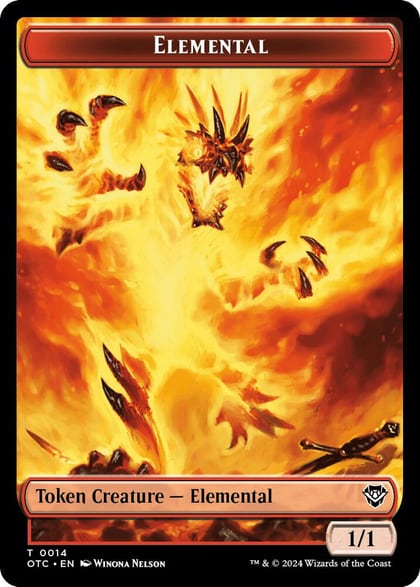 Elemental (0014) // Soldier (0026) Double-Sided Token, Commander: Outlaws of Thunder Junction 14 // 26