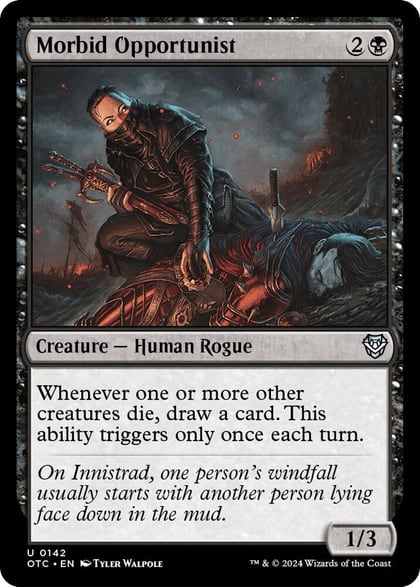 Morbid Opportunist, Commander: Outlaws of Thunder Junction 142