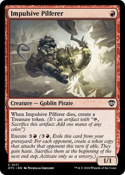 Impulsive Pilferer, Commander: Outlaws of Thunder Junction 171