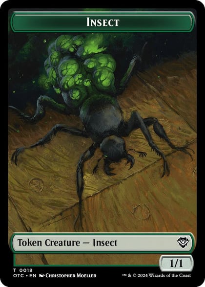 Insect // Elemental (0017) Double-Sided Token, Commander: Outlaws of Thunder Junction 18 // 17