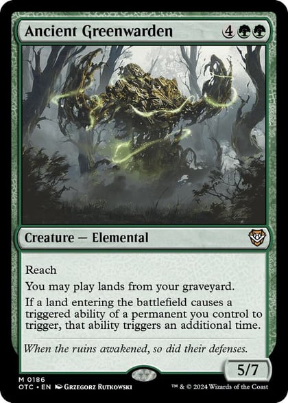 Ancient Greenwarden, Commander: Outlaws of Thunder Junction 186