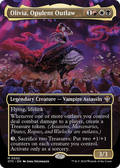 Olivia, Opulent Outlaw (Borderless), Commander: Outlaws of Thunder Junction 2