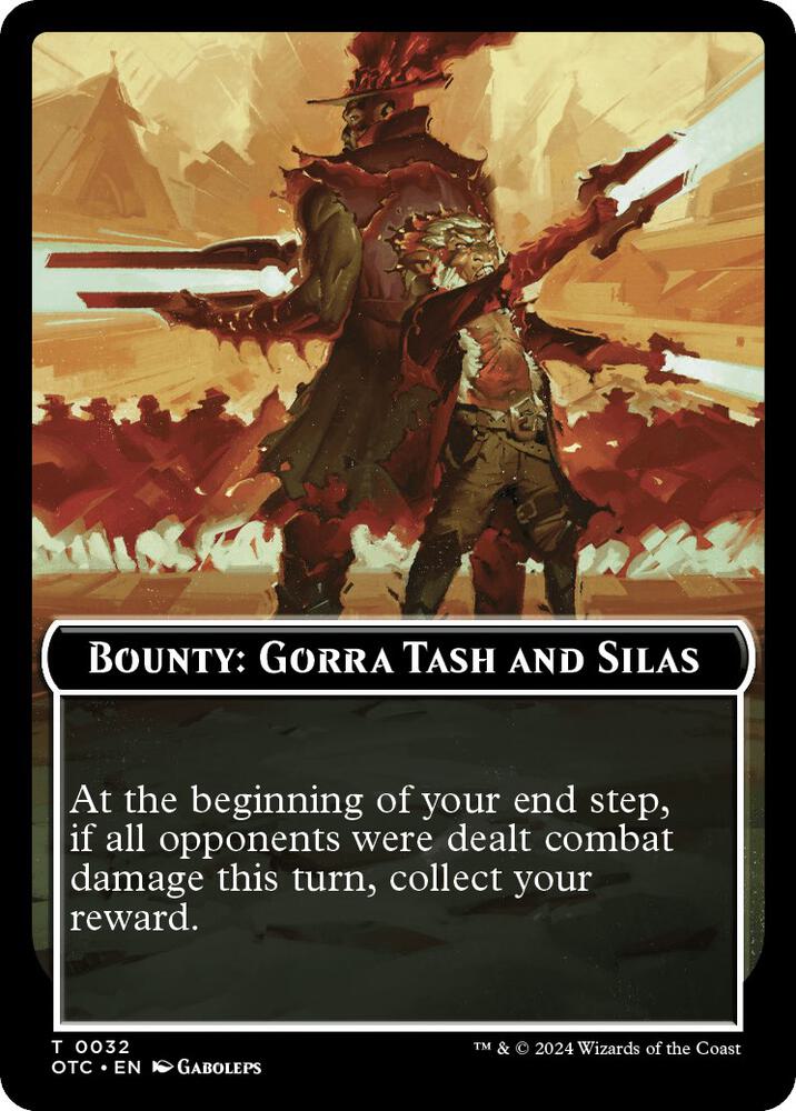 Bounty: Gorra Tash and Silas // Bounty Rules Double-Sided Token, Commander: Outlaws of Thunder Junction 32