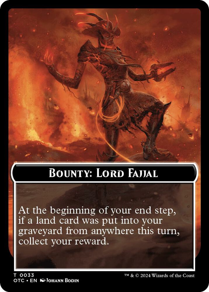 Bounty: Lord Fajjal // Bounty Rules Double-Sided Token, Commander: Outlaws of Thunder Junction 33