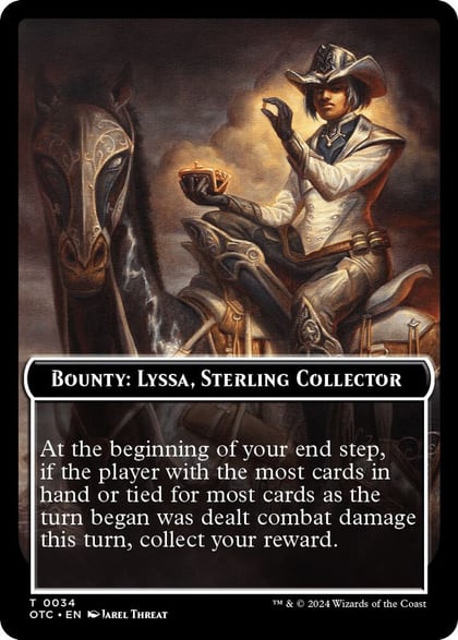 Bounty: Lyssa, Sterling Collector // Bounty Rules Double-Sided Token, Commander: Outlaws of Thunder Junction 34