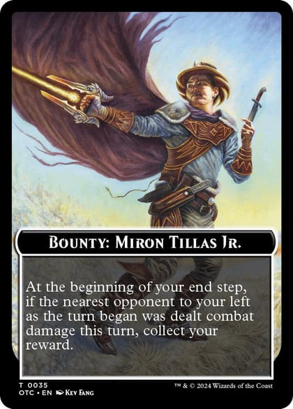 Bounty: Miron Tillas Jr. // Bounty Rules Double-Sided Token, Commander: Outlaws of Thunder Junction 35