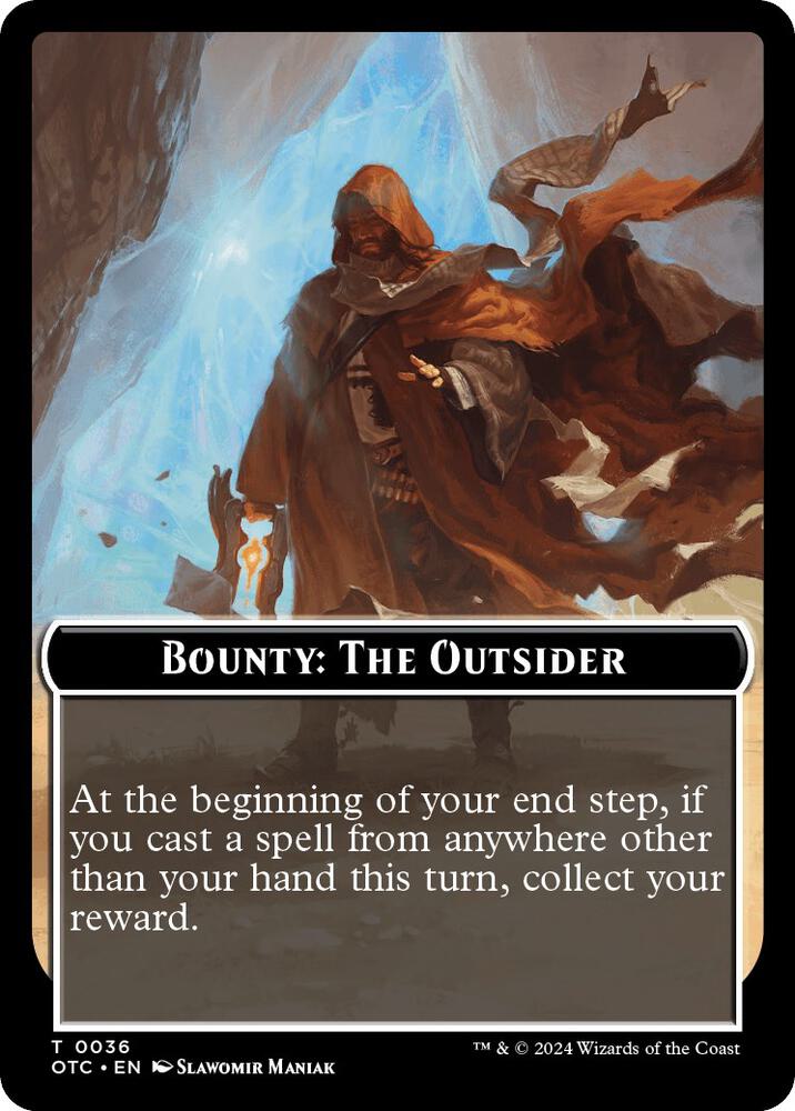 Bounty: The Outsider // Bounty Rules Double-Sided Token, Commander: Outlaws of Thunder Junction 36