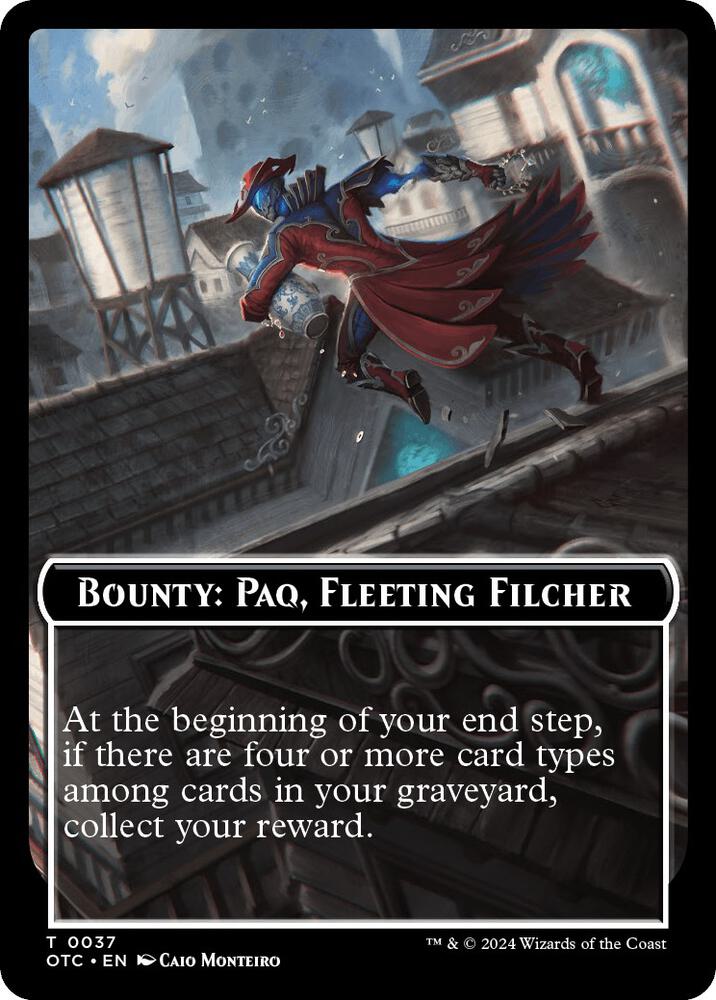 Bounty: Paq, Fleeting Filcher // Bounty Rules Double-Sided Token, Commander: Outlaws of Thunder Junction 37