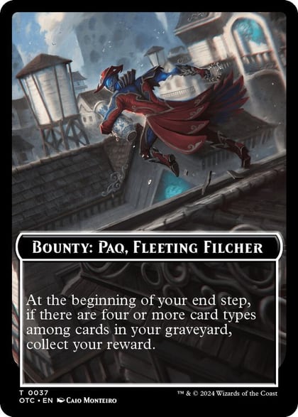 Bounty: Paq, Fleeting Filcher // Bounty Rules Double-Sided Token, Commander: Outlaws of Thunder Junction 37