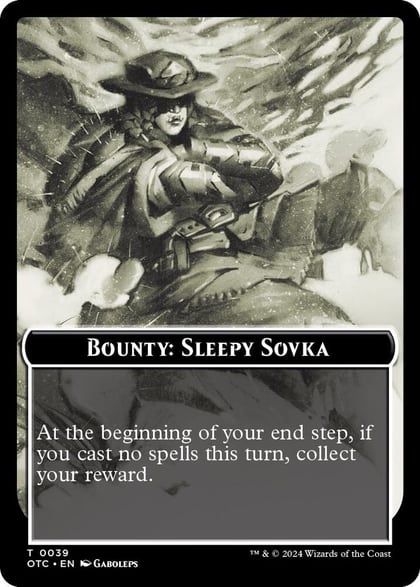 Bounty: Sleepy Sovka // Bounty Rules Double-Sided Token, Commander: Outlaws of Thunder Junction 39