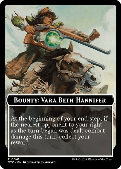 Bounty: Vara Beth Hannifer // Bounty Rules Double-Sided Token, Commander: Outlaws of Thunder Junction 41