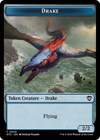 Drake // Soldier (0026) Double-Sided Token, Commander: Outlaws of Thunder Junction 5 // 26