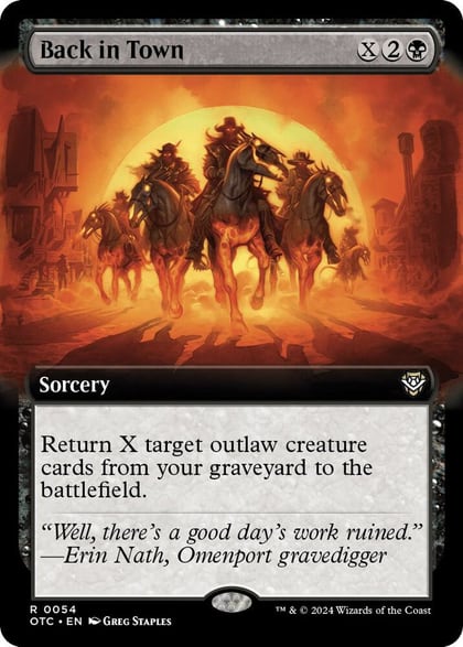 Back in Town (Extended Art), Commander: Outlaws of Thunder Junction 54