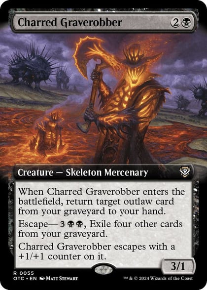 Charred Graverobber (Extended Art), Commander: Outlaws of Thunder Junction 55