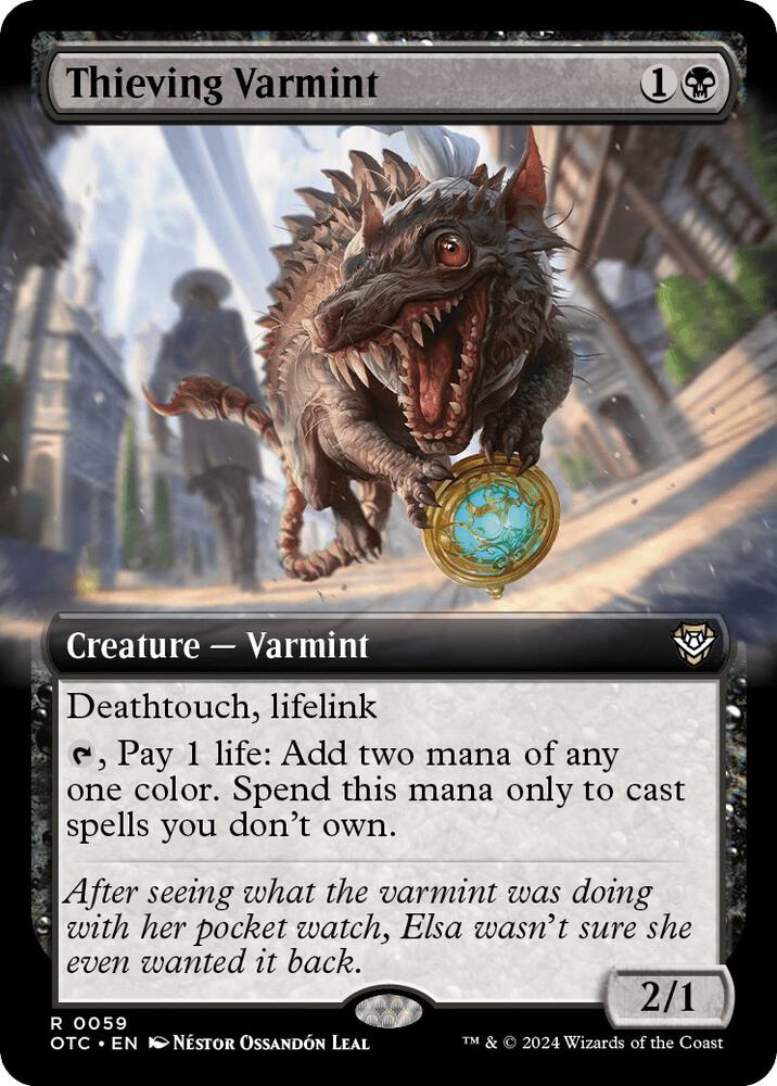 Thieving Varmint (Extended Art), Commander: Outlaws of Thunder Junction 59