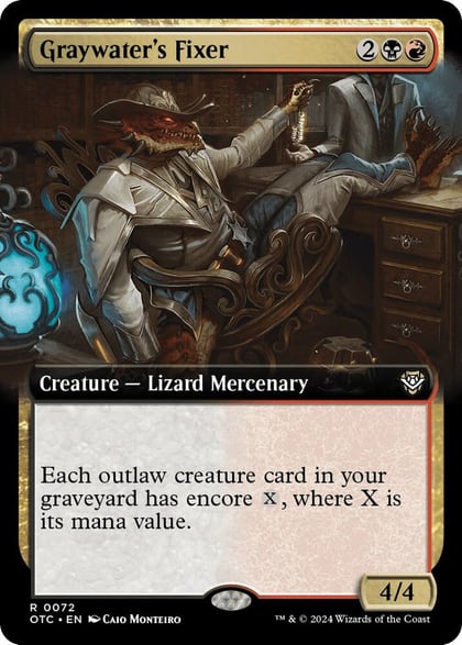 Graywater's Fixer (Extended Art), Commander: Outlaws of Thunder Junction 72