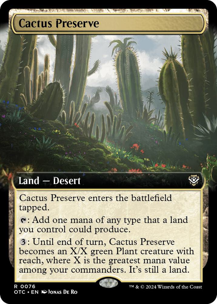 Cactus Preserve (Extended Art), Commander: Outlaws of Thunder Junction 76