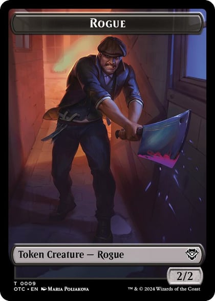 Rogue // The Monarch Double-Sided Token, Commander: Outlaws of Thunder Junction 9 // 29