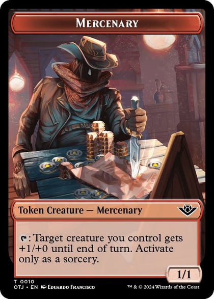 Mercenary // Map Double-Sided Token, Outlaws of Thunder Junction 10 // 7