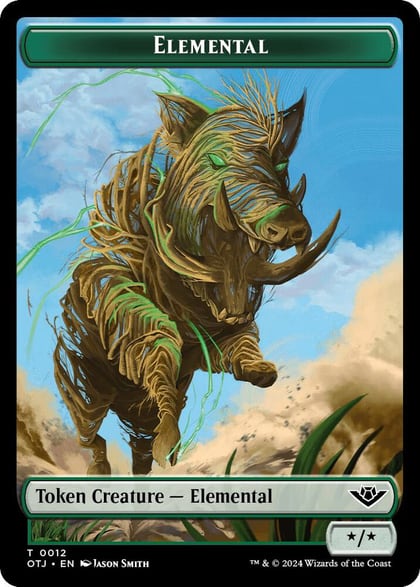 Elemental // Plot Double-Sided Token, Outlaws of Thunder Junction 12 // 20