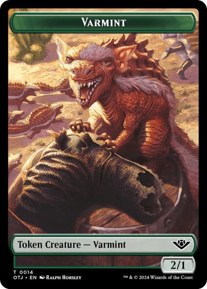 Varmint // Plot Double-Sided Token, Outlaws of Thunder Junction 14 // 20