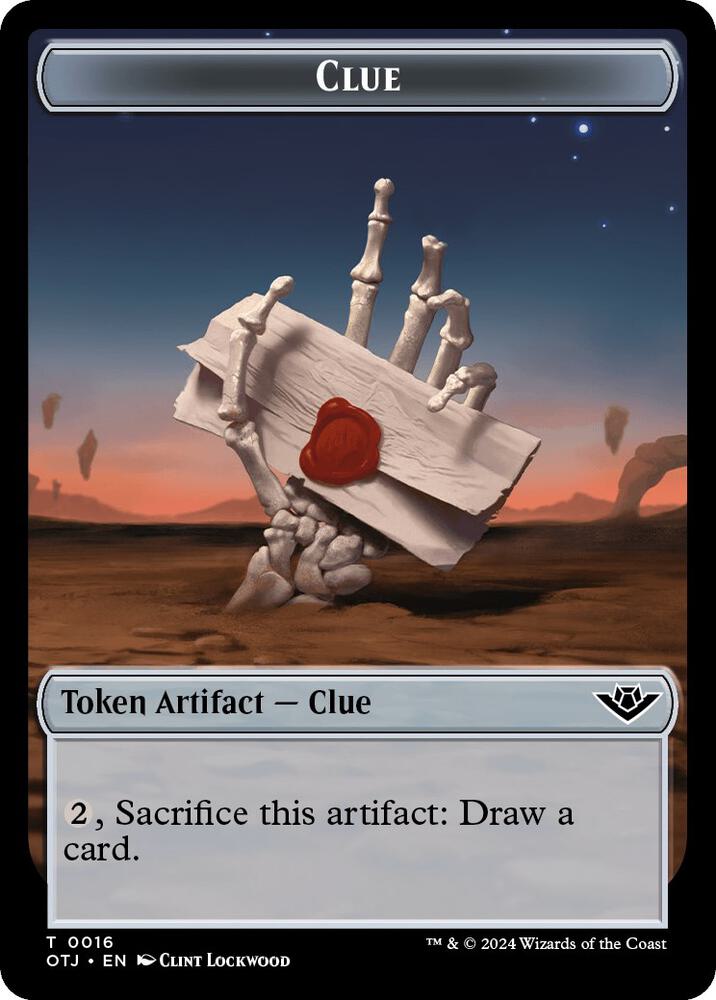 Clue // Plot Double-Sided Token, Outlaws of Thunder Junction 16 // 20