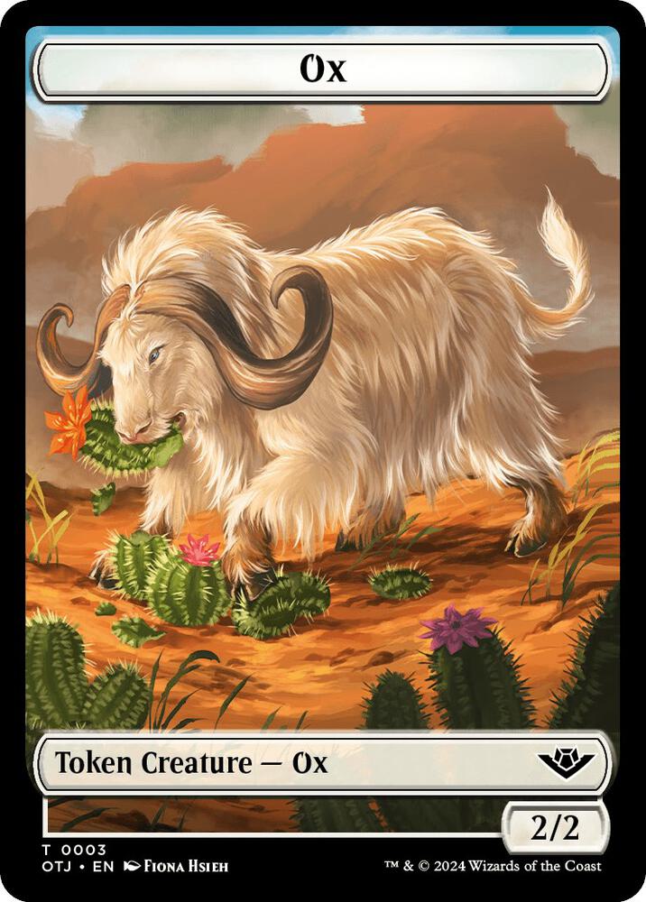 Ox // Plot Double-Sided Token, Outlaws of Thunder Junction 3 // 20