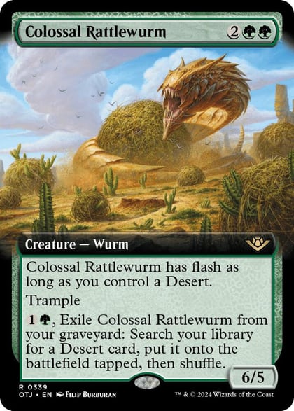 Colossal Rattlewurm (Extended Art), Outlaws of Thunder Junction 339