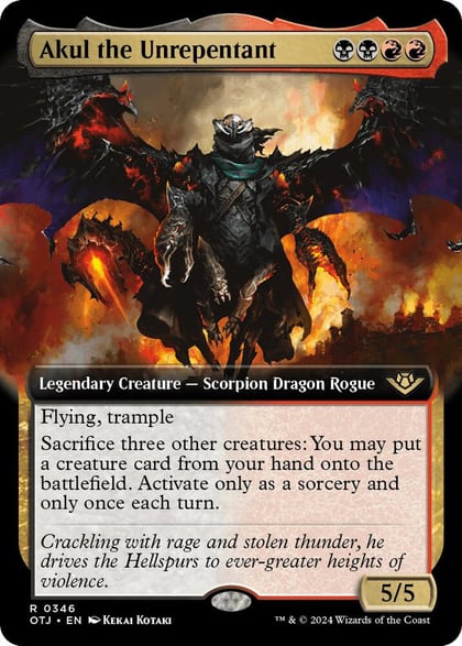 Akul the Unrepentant (Extended Art), Outlaws of Thunder Junction 346