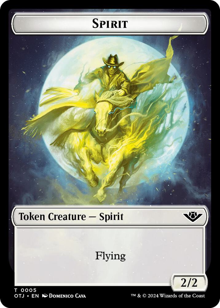 Spirit // Plot Double-Sided Token, Outlaws of Thunder Junction 5 // 20