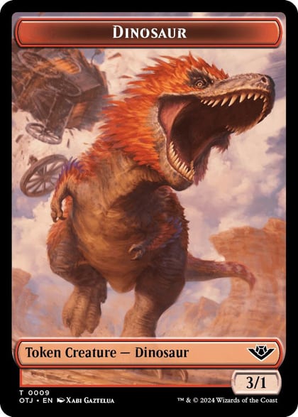 Dinosaur // Plot Double-Sided Token, Outlaws of Thunder Junction 9 // 20