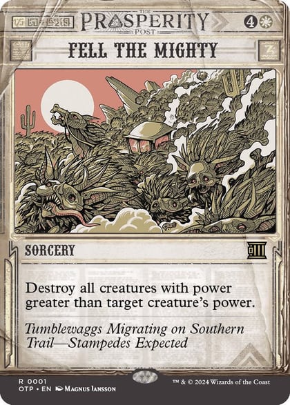 Fell the Mighty, Outlaws of Thunder Junction: Breaking News 1