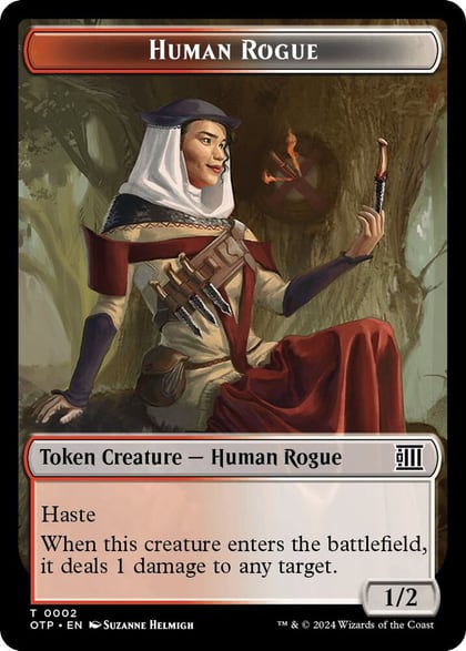 Human Rogue // Plot Double-Sided Token, Outlaws of Thunder Junction: Breaking News 2 // 20