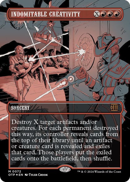 Indomitable Creativity (Textured Foil), Outlaws of Thunder Junction: Breaking News 72