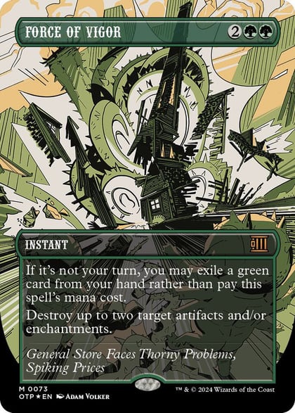 Force of Vigor (Textured Foil), Outlaws of Thunder Junction: Breaking News 73