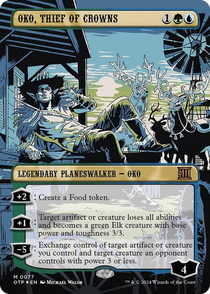 Oko, Thief of Crowns (Textured Foil), Outlaws of Thunder Junction: Breaking News 77