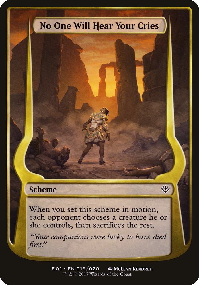 No One Will Hear Your Cries (Archenemy: Nicol Bolas), Oversize Cards 13