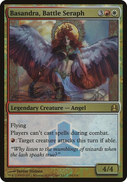 Basandra, Battle Seraph (Commander Launch Promo), Oversize Cards 184