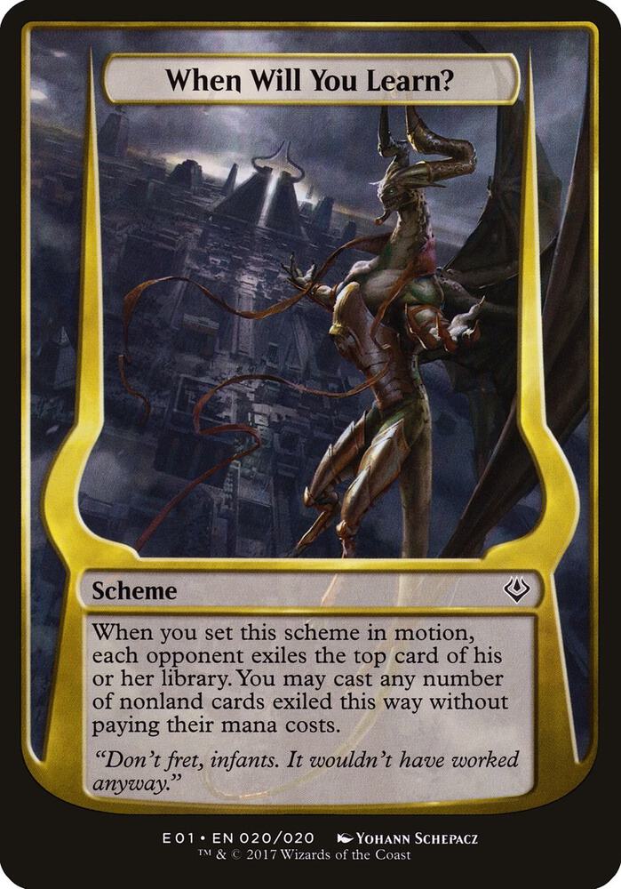 When Will You Learn? (Archenemy: Nicol Bolas), Oversize Cards 20